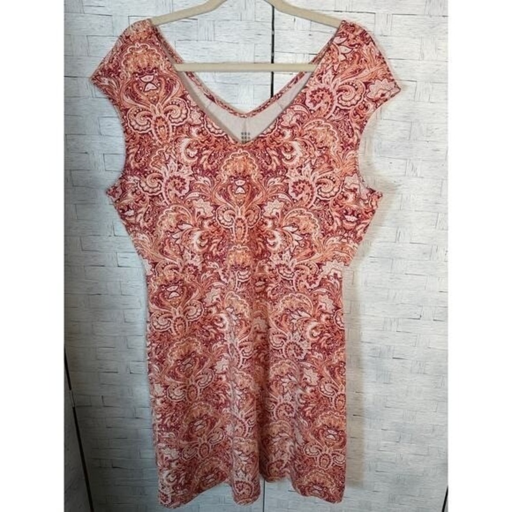 Title nine women's Dress Double Dare Paisley tennis cap sleeve activewear pocket